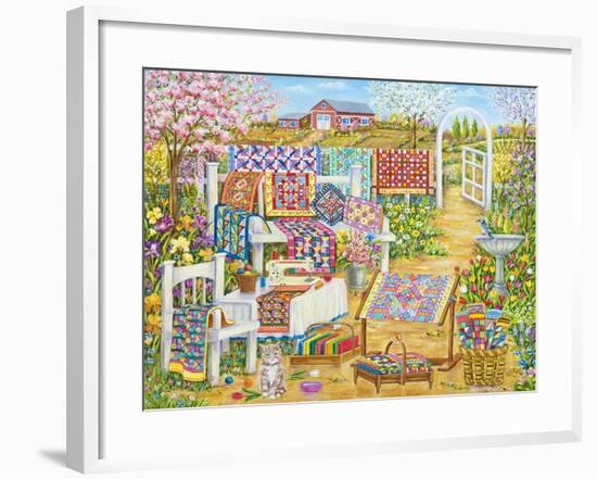 Spring Quilting-Vessela G.-Framed Giclee Print