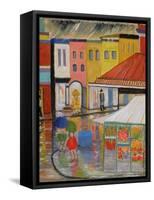 Spring Rain, Bywood Market-Patricia Eyre-Framed Stretched Canvas