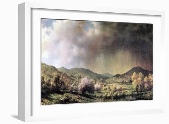 Spring Rain, The Valley Of Connecticut-Martin Johnson Heade-Framed Art Print