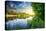 Spring River and Green Forest at Sunset-Givaga-Stretched Canvas