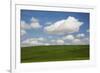 Spring Rolling Hills of Wheat and Clouds-Terry Eggers-Framed Photographic Print