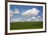 Spring Rolling Hills of Wheat and Clouds-Terry Eggers-Framed Photographic Print