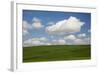 Spring Rolling Hills of Wheat and Clouds-Terry Eggers-Framed Photographic Print