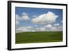 Spring Rolling Hills of Wheat and Clouds-Terry Eggers-Framed Photographic Print