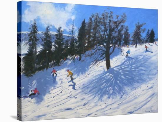 Spring Skiers, Verbier, 2010-Andrew Macara-Stretched Canvas