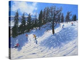 Spring Skiers, Verbier, 2010-Andrew Macara-Stretched Canvas