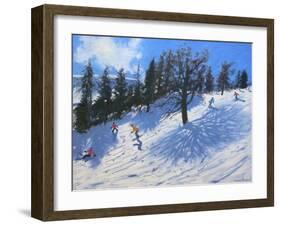Spring Skiers, Verbier, 2010-Andrew Macara-Framed Giclee Print