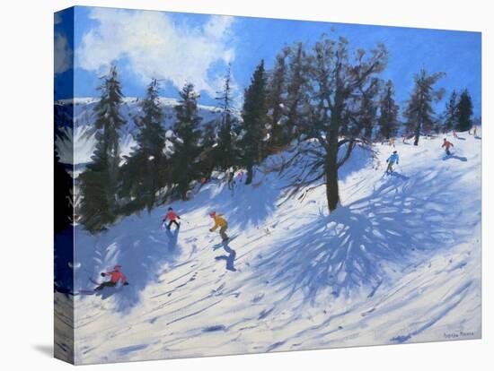 Spring Skiers, Verbier, 2010-Andrew Macara-Stretched Canvas