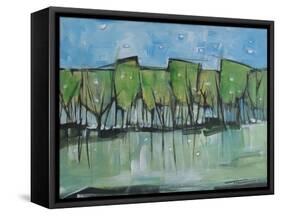 Spring Snow Wineglass Trees-Tim Nyberg-Framed Stretched Canvas