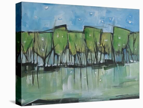 Spring Snow Wineglass Trees-Tim Nyberg-Stretched Canvas