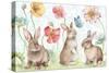 Spring Softies Bunnies I-Lisa Audit-Stretched Canvas