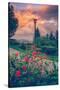 Spring Storm at Pittock Mansion, Portland Oregon-null-Stretched Canvas