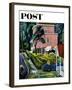 "Spring Storm Blowing In" Saturday Evening Post Cover, April 26, 1952-John Falter-Framed Giclee Print