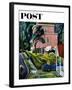 "Spring Storm Blowing In" Saturday Evening Post Cover, April 26, 1952-John Falter-Framed Giclee Print
