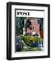 "Spring Storm Blowing In" Saturday Evening Post Cover, April 26, 1952-John Falter-Framed Giclee Print