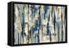 Spring Stripes Blue-Silvia Vassileva-Framed Stretched Canvas