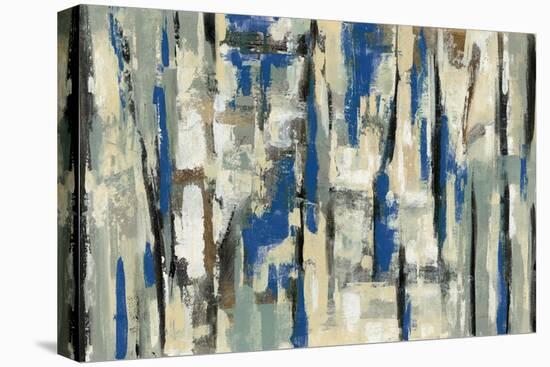 Spring Stripes Blue-Silvia Vassileva-Stretched Canvas