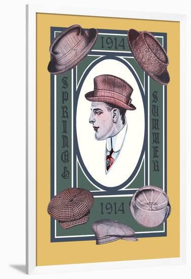 Spring-Summer Hat Collection, c.1914-null-Framed Art Print