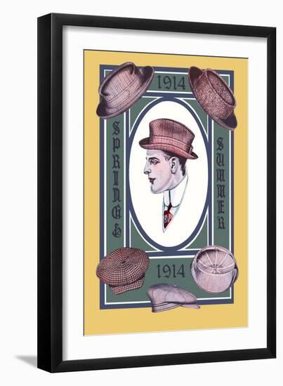 Spring-Summer Hat Collection, c.1914-null-Framed Art Print