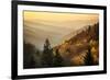 Spring sunrise from Oconaluftee Valley Overlook, U.S. Hwy. 441 or Newfound Gap Road, Great Smoky Mo-Adam Jones-Framed Photographic Print