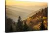 Spring sunrise from Oconaluftee Valley Overlook, U.S. Hwy. 441 or Newfound Gap Road, Great Smoky Mo-Adam Jones-Stretched Canvas