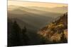 Spring sunrise from Oconaluftee Valley Overlook, U.S. Hwy. 441 or Newfound Gap Road, Great Smoky Mo-Adam Jones-Mounted Photographic Print