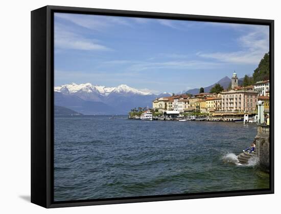 Spring Sunshine in Bellagio, Lake Como, Lombardy, Italian Lakes, Italy, Europe-Peter Barritt-Framed Stretched Canvas