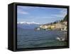 Spring Sunshine in Bellagio, Lake Como, Lombardy, Italian Lakes, Italy, Europe-Peter Barritt-Framed Stretched Canvas