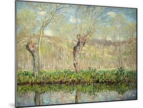 Spring, the Border of l'Epte-Claude Monet-Mounted Giclee Print