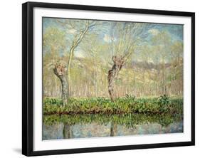 Spring, the Border of l'Epte-Claude Monet-Framed Giclee Print