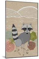 Spring Time Raccoon-Lantern Press-Mounted Art Print