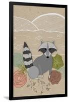 Spring Time Raccoon-Lantern Press-Framed Art Print