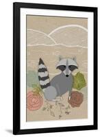Spring Time Raccoon-Lantern Press-Framed Art Print