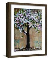 Spring Tree Mixed Media Art Painting Seasonal-Blenda Tyvoll-Framed Art Print