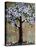 Spring Tree Mixed Media Art Painting Seasonal-Blenda Tyvoll-Stretched Canvas