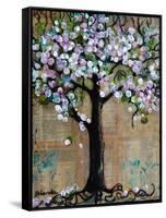 Spring Tree Mixed Media Art Painting Seasonal-Blenda Tyvoll-Framed Stretched Canvas
