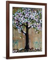 Spring Tree Mixed Media Art Painting Seasonal-Blenda Tyvoll-Framed Art Print