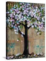 Spring Tree Mixed Media Art Painting Seasonal-Blenda Tyvoll-Stretched Canvas