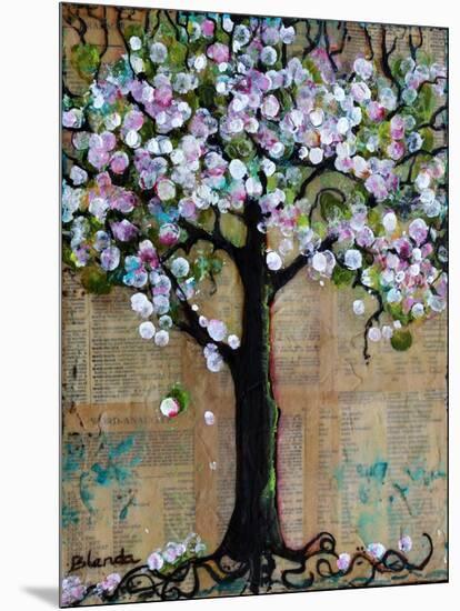 Spring Tree Mixed Media Art Painting Seasonal-Blenda Tyvoll-Mounted Art Print