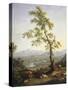 Spring, View of Volturno and Matese-Jacob Philipp Hackert-Stretched Canvas