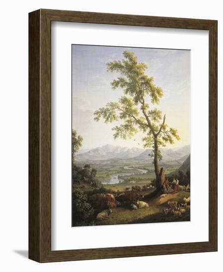 Spring, View of Volturno and Matese-Jacob Philipp Hackert-Framed Giclee Print