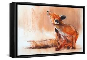 Spring Vixen, 2022, (pastel on paper)-Mark Adlington-Framed Stretched Canvas