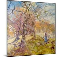Spring Walk Under The Blossoms-Mary Smith-Mounted Giclee Print