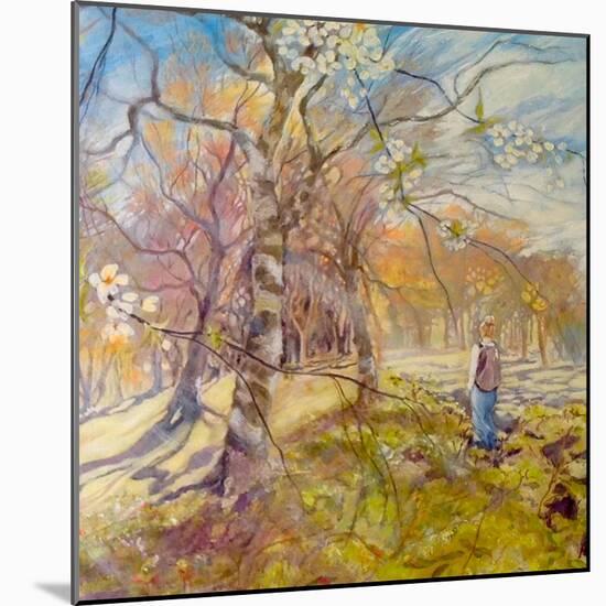 Spring Walk Under The Blossoms-Mary Smith-Mounted Giclee Print