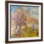 Spring Walk Under The Blossoms-Mary Smith-Framed Giclee Print