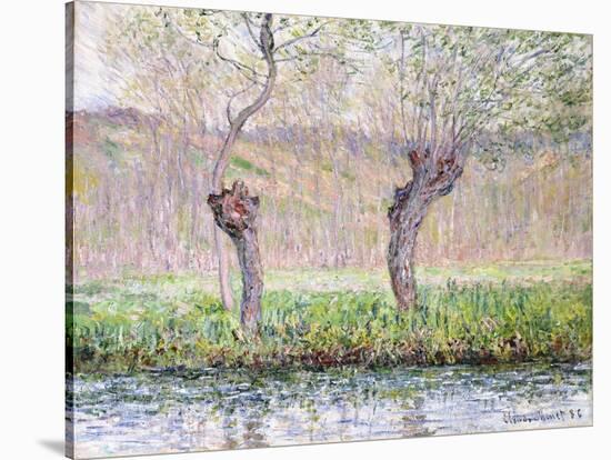 Spring, Willows, 1885-Claude Monet-Stretched Canvas