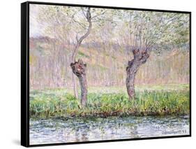 Spring, Willows, 1885-Claude Monet-Framed Stretched Canvas