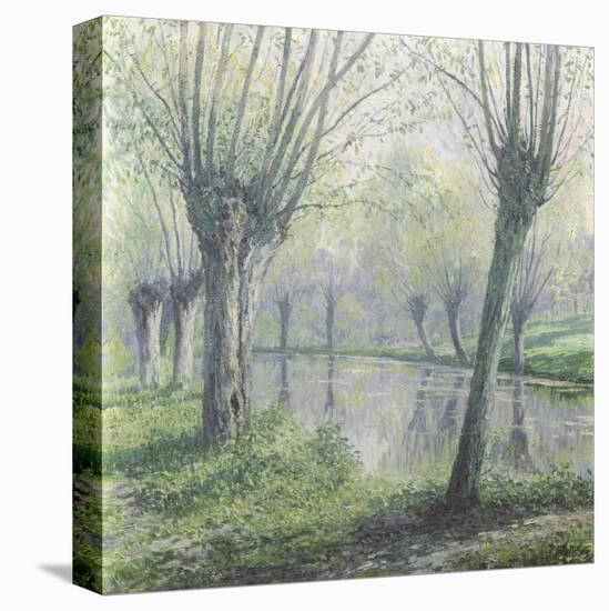 Spring Willows on the Riverbank-Rodolphe Wytsman-Stretched Canvas