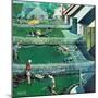 "Spring Yardwork", May 18, 1957-Thornton Utz-Mounted Premium Giclee Print