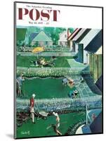 "Spring Yardwork" Saturday Evening Post Cover, May 18, 1957-Thornton Utz-Mounted Giclee Print